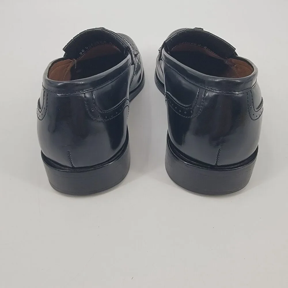 Florsheim Brinson Black Leather Kiltie Tassel Wingtip Loafers Shoes 8D 11223